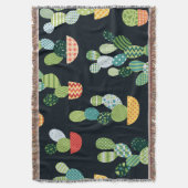 Patchwork Cactus Planten Naadloze Patroon Deken (Voorkant Verticaal)
