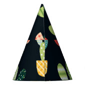 Patchwork Cactus Planten Naadloze Patroon Feesthoedjes (Achterkant)