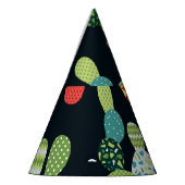 Patchwork Cactus Planten Naadloze Patroon Feesthoedjes (Links)