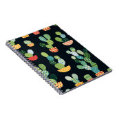 Patchwork Cactus Planten Naadloze Patroon Notitieboek (Rechterzijde)