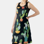 Patchwork Cactus Planten Naadloze Patroon Schort (Insitu)