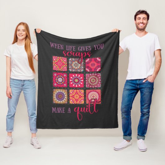 Patchwork Cadeau voor Quilters Fleece Deken (In situ)