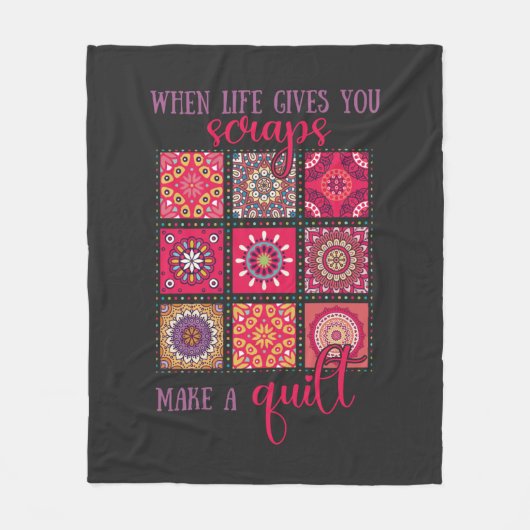 Patchwork Cadeau voor Quilters Fleece Deken (Voorkant)
