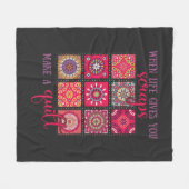 Patchwork Cadeau voor Quilters Fleece Deken (Voorkant (Horizontaal))