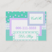 Patchwork Calling Card Contactkaartje (Achterkant)