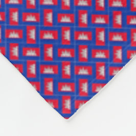 Patchwork Cambodja Vlag Patroon Fleece Deken