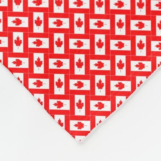 Patchwork Canada Vlag Patroon Fleece Deken (Hoek)