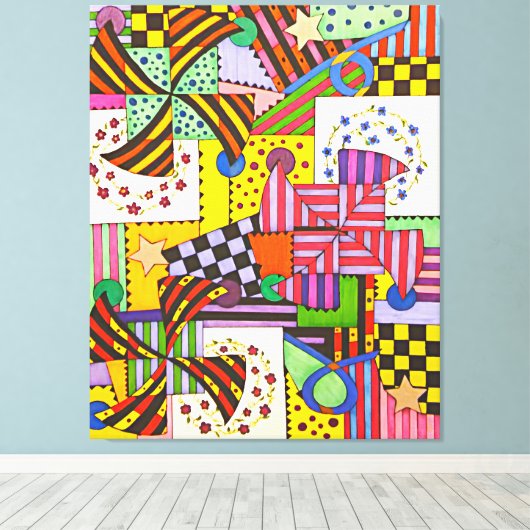 Patchwork Canvas Afdruk (Insitu (Houten vloer))