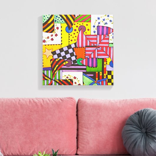 Patchwork Canvas Afdruk (Insitu (Woonkamer))