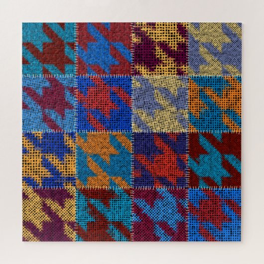 Patchwork canvas: imitatie  patroon. legpuzzel (Horizontaal)