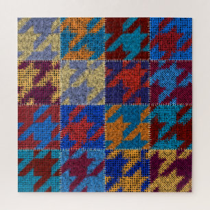 Patchwork canvas: imitatie patroon. legpuzzel