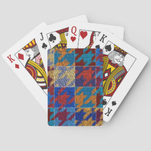 Patchwork canvas: imitatie patroon. pokerkaarten