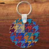 Patchwork canvas: imitatie patroon. sleutelhanger (Achterkant)
