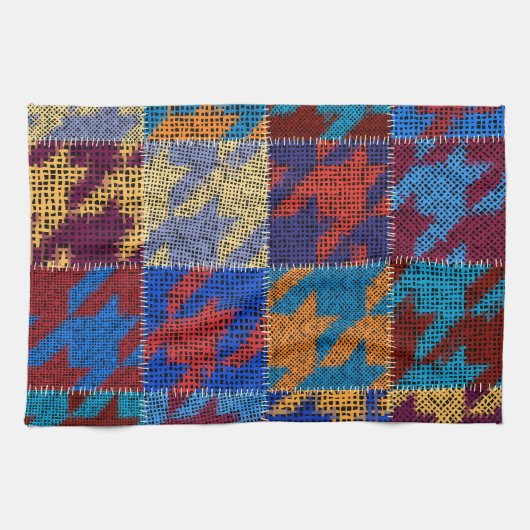 Patchwork canvas: imitatie patroon. theedoek (Horizontaal)