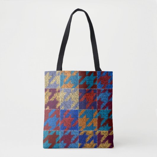 Patchwork canvas: imitatie patroon. tote bag (Voorkant)
