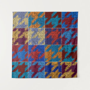 Patchwork canvas: imitatie patroon. wandkleed