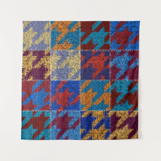 Patchwork canvas: imitatie patroon. wandkleed (Voorkant)