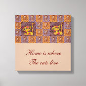 Patchwork Cat Canvas Afdruk (Voorkant)