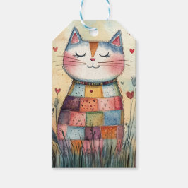 Patchwork Cat Valentijn Cadeaulabel