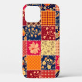 Patchwork Charm: Bloemen & Geometrische Mix Case-Mate iPhone Case (Achterkant)