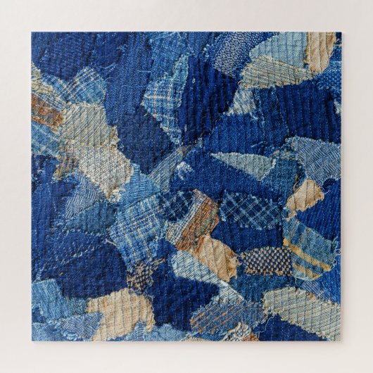 Patchwork Chic: stof patroon plezier Legpuzzel (Horizontaal)