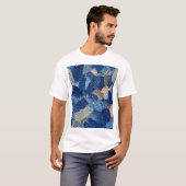 Patchwork Chic: stof patroon plezier T-shirt (Voorkant volledig)