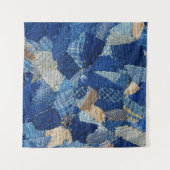Patchwork Chic: stof patroon plezier Wandkleed (Voorkant (horizontaal))