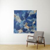 Patchwork Chic: stof patroon plezier Wandkleed (In Situ (horizontaal))