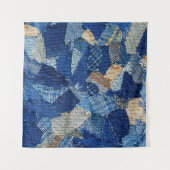 Patchwork Chic: stof patroon plezier Wandkleed (Voorkant)