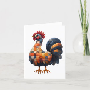 Patchwork Cockreel Groeten Kaart