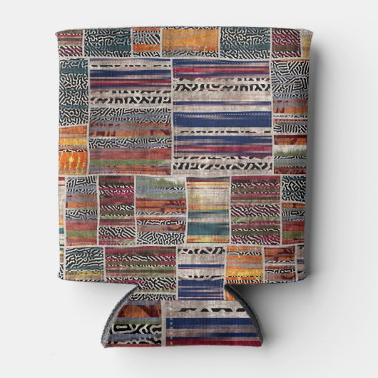 Patchwork collage: gemengd quiltpatroon. blikjeskoeler (Voorkant)