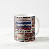 Patchwork collage: gemengd quiltpatroon. koffiemok (Voorkant rechts)