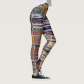 Patchwork collage: gemengd quiltpatroon. leggings (Rechts)