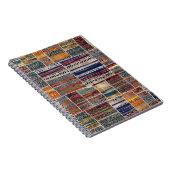 Patchwork collage: gemengd quiltpatroon. notitieboek (Rechterzijde)