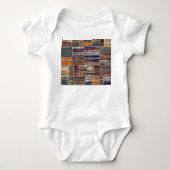 Patchwork collage: gemengd quiltpatroon. romper (Voorkant)