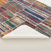 Patchwork collage: gemengd quiltpatroon. sherpa deken (3/4)
