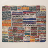 Patchwork collage: gemengd quiltpatroon. sherpa deken (Voorkant (horizontaal))