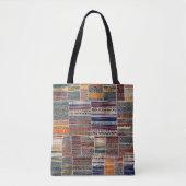 Patchwork collage: gemengd quiltpatroon. tote bag (Voorkant)