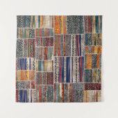 Patchwork collage: gemengd quiltpatroon. wandkleed (Voorkant (horizontaal))