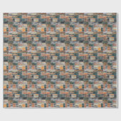 Patchwork collage mix, quilt patroon print. cadeaupapier (Vlak)