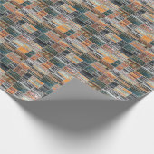 Patchwork collage mix, quilt patroon print. cadeaupapier (Hoek)