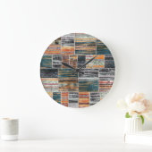 Patchwork collage mix, quilt patroon print. grote klok (Huis)