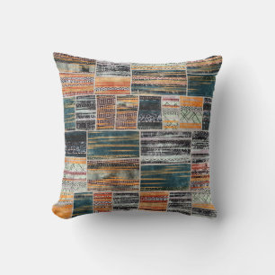 Patchwork collage mix, quilt patroon print. kussen