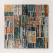 Patchwork collage mix, quilt patroon print. legpuzzel (Horizontaal)