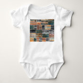 Patchwork collage mix, quilt patroon print. romper (Voorkant)