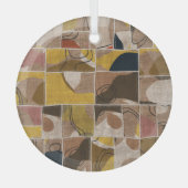 Patchwork collage quilt: gemengde print. glas ornament (Voorkant)