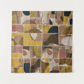 Patchwork collage quilt: gemengde print. wandkleed (Voorkant)