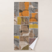 Patchwork collage, quilt mix patroon badhanddoek (Badhanddoek)