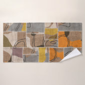 Patchwork collage, quilt mix patroon badhanddoek (Badhanddoek)