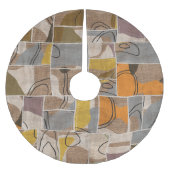 Patchwork collage, quilt mix patroon kerstboom rok (Voorkant)